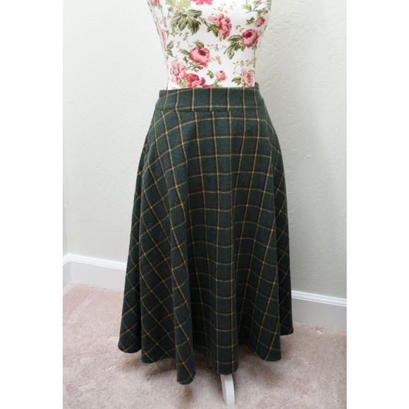 Banned Retro "Ladies Day Rock" Tartan Plaid A-Line Swing Circle Skirt - Picture 2 of 4